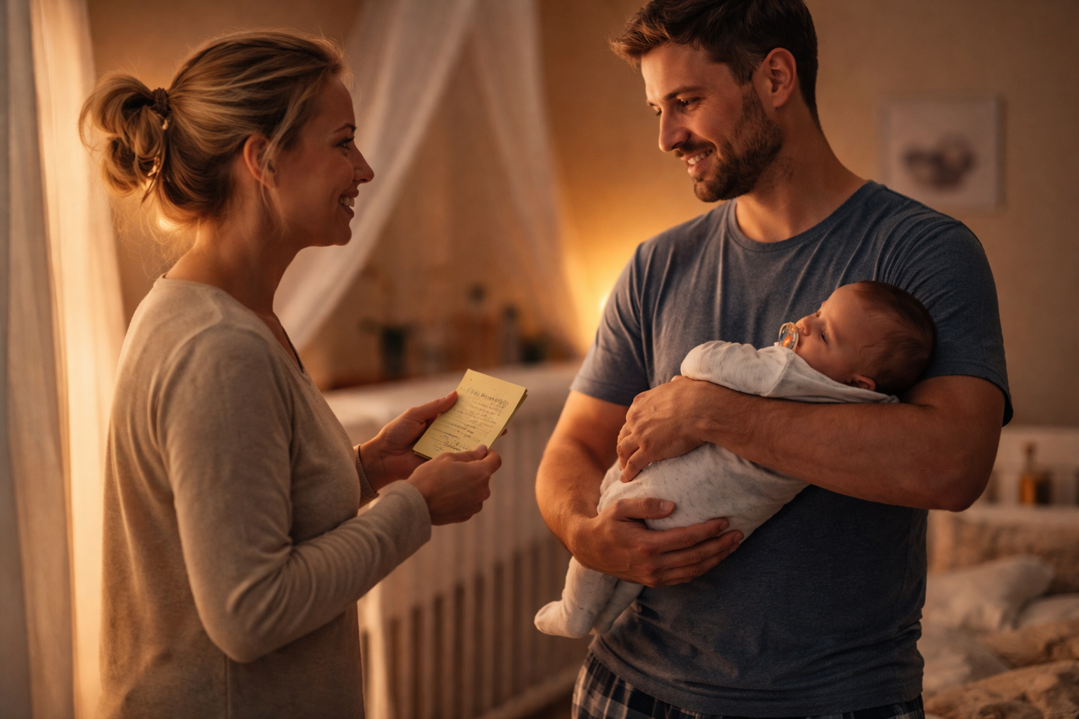 A simple handover checklist for shared baby care