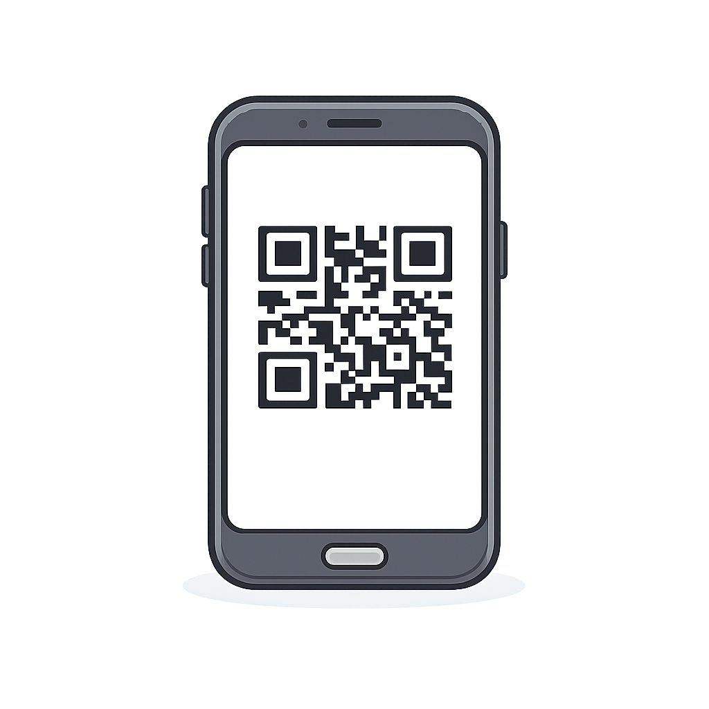 Baby tracker sharing setup between two phones with a QR code